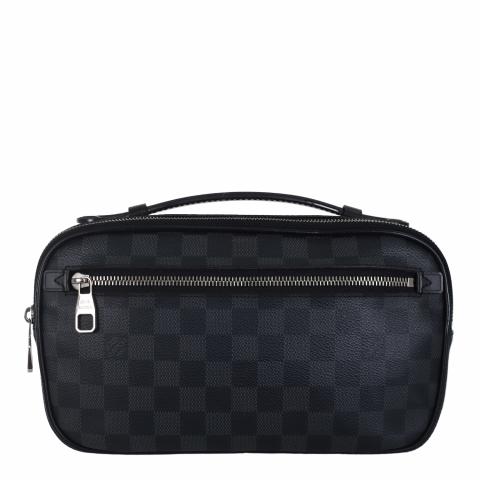 Sell Louis Vuitton Damier Graphite Ambler Waist Bag Black Dark